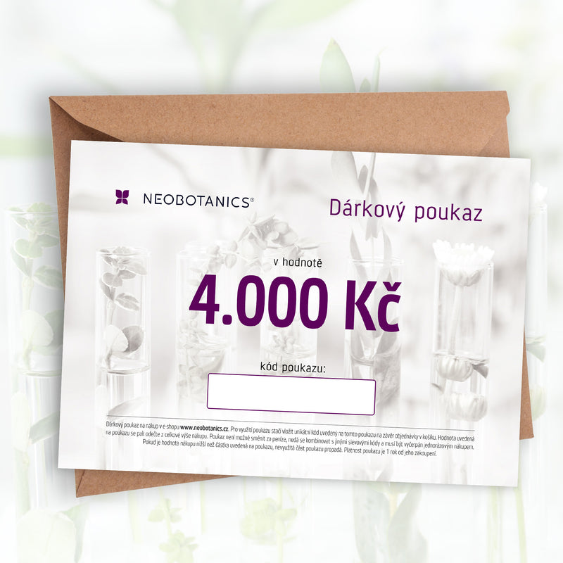 NEOBOTANICS GIFT VOUCHER for CZK 4,000