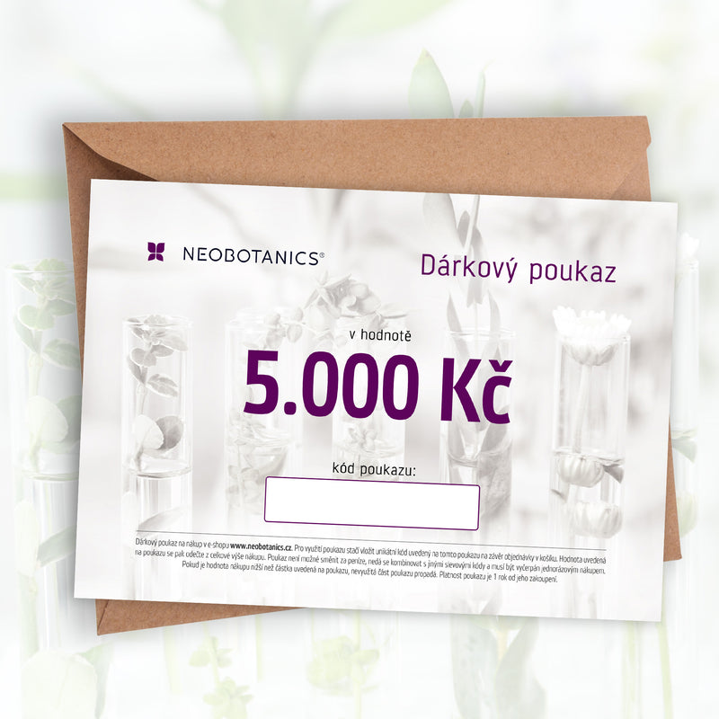 NEOBOTANICS GIFT VOUCHER for CZK 5,000